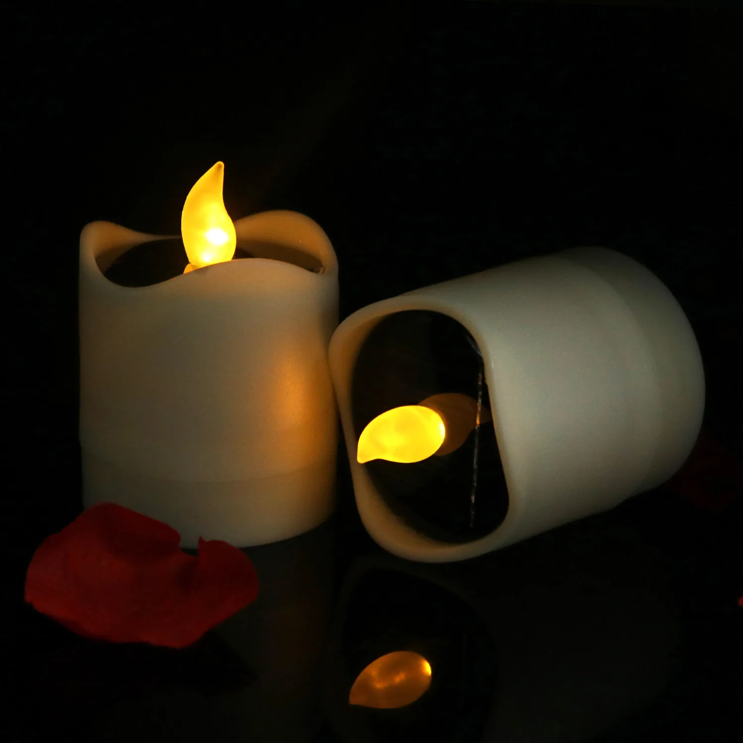1 бр. Слънчеви Led Свещи, Беспламенные Свещи Водоустойчив Свещи за Външно Сватбена Коледните Хелоуин Вечерни Декор Изображение 1