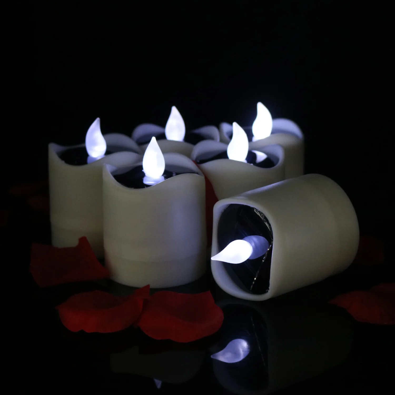 1 бр. Слънчеви Led Свещи, Беспламенные Свещи Водоустойчив Свещи за Външно Сватбена Коледните Хелоуин Вечерни Декор Изображение 4
