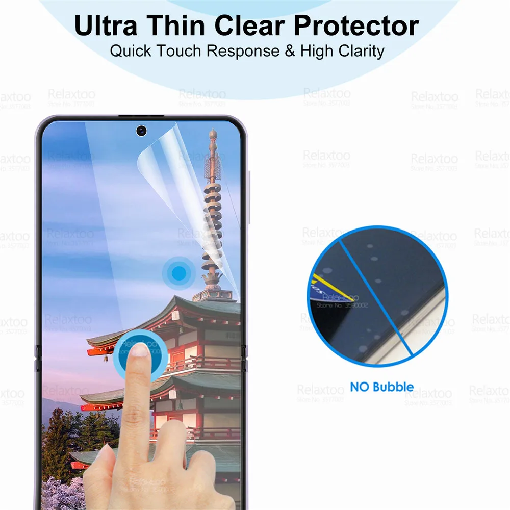 2 бр. За Samsung Galaxy Z Flip3 5 г Гидрогелевая Филм Извити Защитно Фолио Samung Z Flip 3 ZFlip3 Меки Защитни Фолиа Не е Стъкло Изображение 2