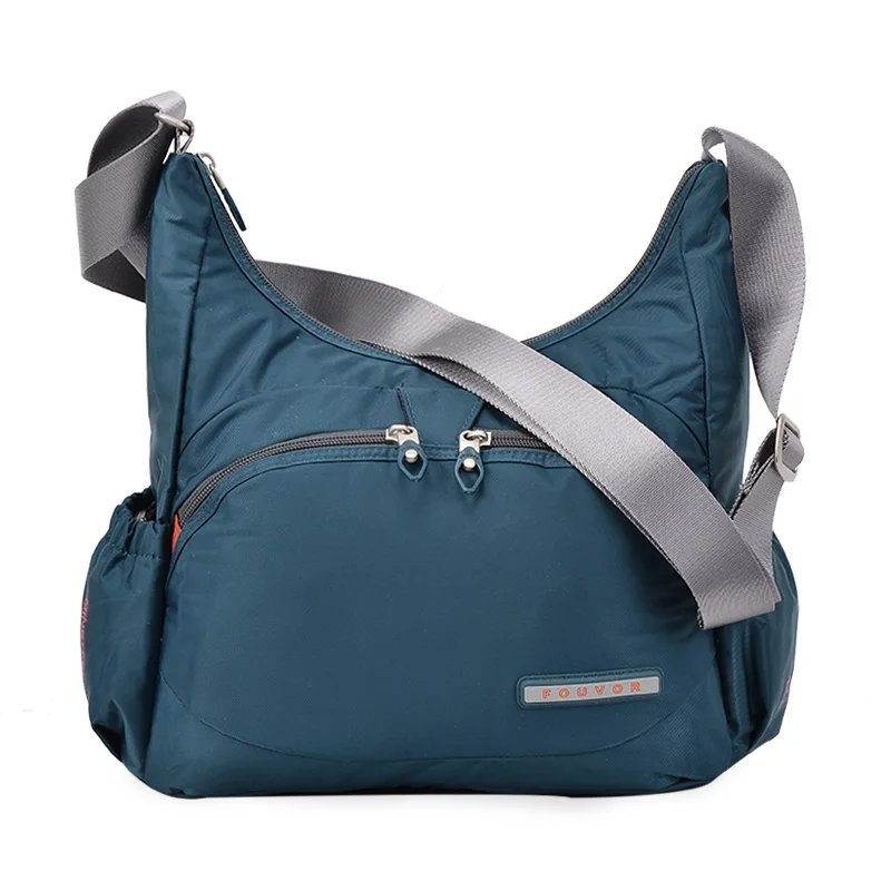 Fouvor 2022 Новата Модерна Дамска чанта във формата на Полумесец, Оксфордские Чанти на рамо, Найлон Холщовая Чанта-Месинджър с Цип 2587-05 Изображение 1