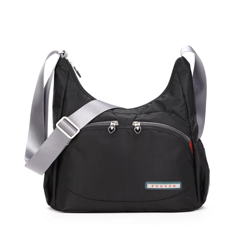 Fouvor 2022 Новата Модерна Дамска чанта във формата на Полумесец, Оксфордские Чанти на рамо, Найлон Холщовая Чанта-Месинджър с Цип 2587-05 Изображение 5