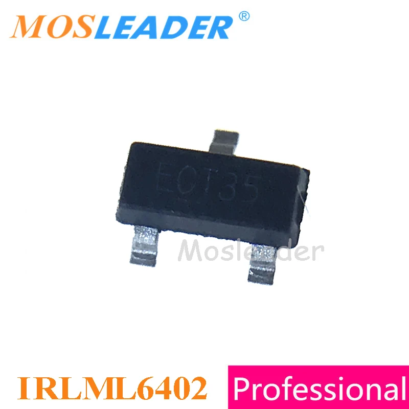 Mosleader IRLML6402 SOT23 3000 БР 20 В P-канал Rds = 65mR 100mR IRLML6402TRPBF IRLML6402TR IRLML6402PBF Китайски Високо качество Изображение 0