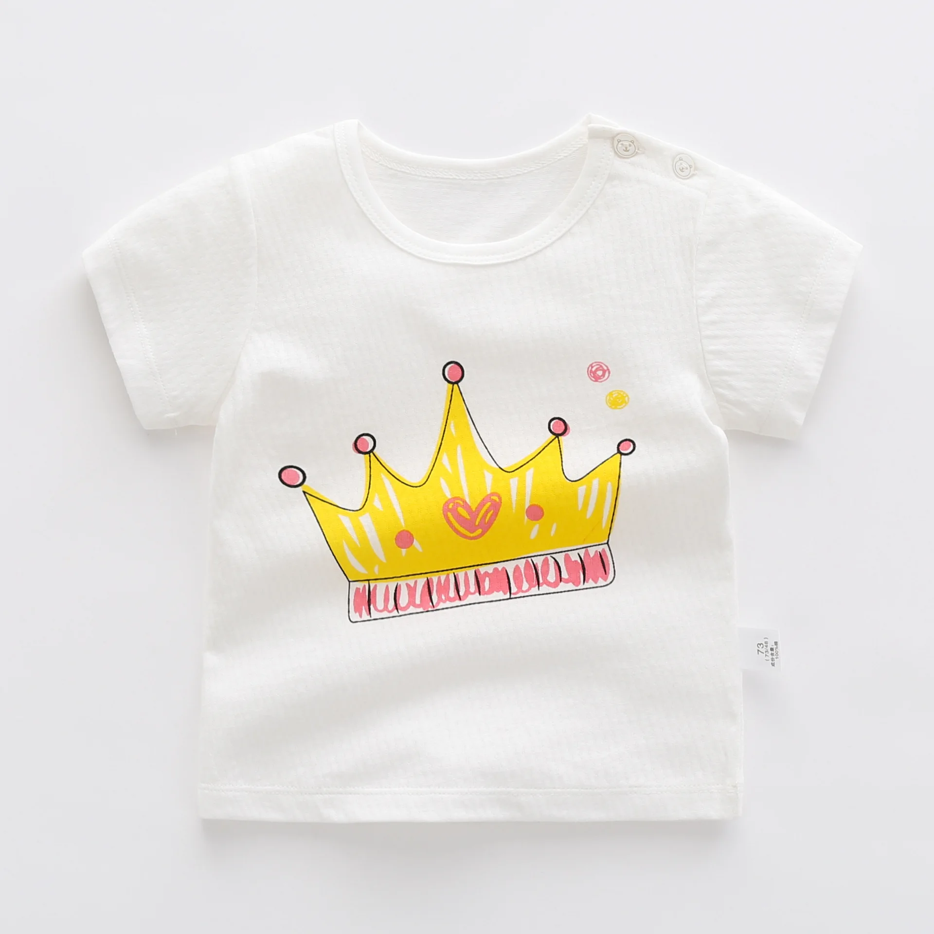 ZWY1732/Детски летни тениска за Момчета и Момичета с Мультяшными Цветя и Динозавром, Модни Памучни Дишащи детски ризи с Къс Ръкав Изображение 4