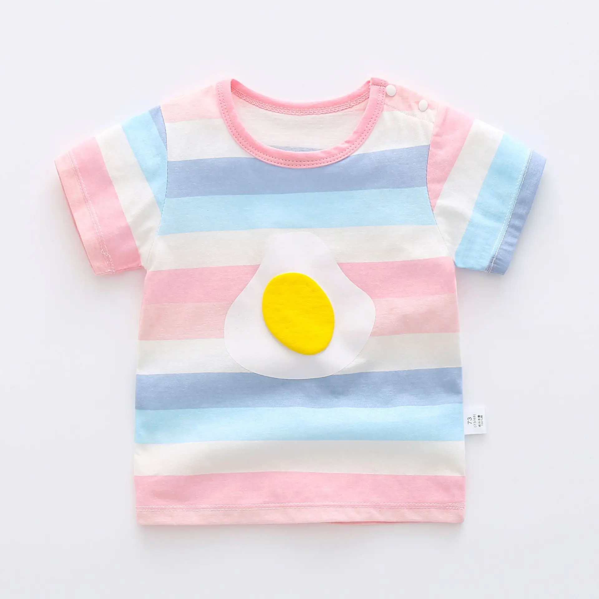 ZWY1732/Детски летни тениска за Момчета и Момичета с Мультяшными Цветя и Динозавром, Модни Памучни Дишащи детски ризи с Къс Ръкав Изображение 5