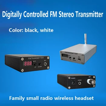 1 Mw PLL Стерео FM MP3 Трансмитер Мини-радиостанция 87-109 Mhz с адаптер на захранване, Антена екран, тел