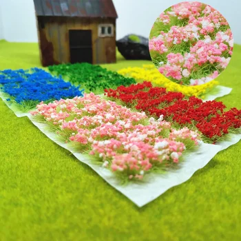 1 кутия модели на сцена ландшафтно моделиране на производство Цвете китка Цвете Диви рози DIY Игра Война Миниатюрен Пейзаж Материал