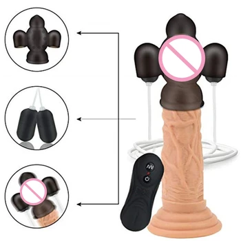 16 честотна вибрация Мъжки удължител за уголемяване на пениса и вибератор мъжки електрическа помпа за уголемяване на пениса, секс играчката удължител за пенис ръкав