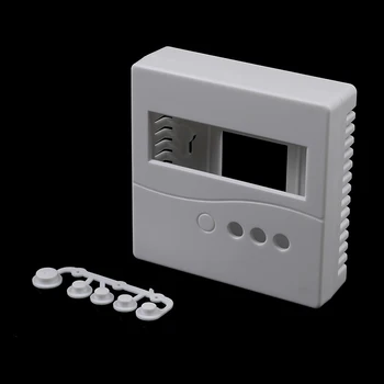 1бр бял 8,6x8,6x2,6 см Калъф За DIY LCD1602 Метър Тестер С Бутон 86 Пластмасов Корпус Дизайн на кутията