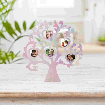 2 Комплекта Рамки във Формата на Дърво на Любовта Дървени Рамки за Снимки за Семействата на Роднини, Любовници