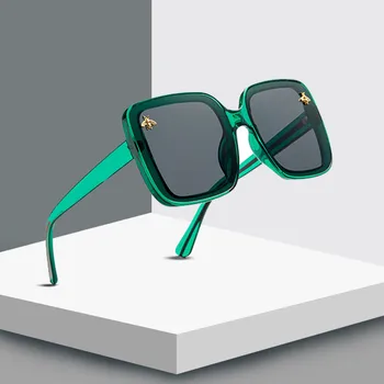 2020 Fashion Слънчеви Очила С Квадратни Рамки Bee, Мъжки И Дамски Луксозни Маркови Дизайнерски Vintage Слънчеви Очила, Реколта Нюанси Oculos