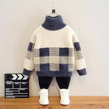 2021 Есенно-зимните пуловери за момчета-тийнейджъри, Вязаный пуловер, Пуловер за деца, Детска Пролетно Облекло 2, 3, 4, 6, 8, 10, 12 години