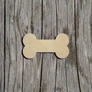 50 Форма на Куче Кост 8 см незаконченная без боядисване Лазерно Рязане Недовършени Дървени Изрязани Форми