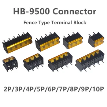 5шт HB9500 HB-9500 9,5 ММ Стъпка на Капака Бариерен терминал 2P/3 /P/5/6/7/8/9/ 10PIN 300v 30A Сильноточные Конектори Бариерни Блокове