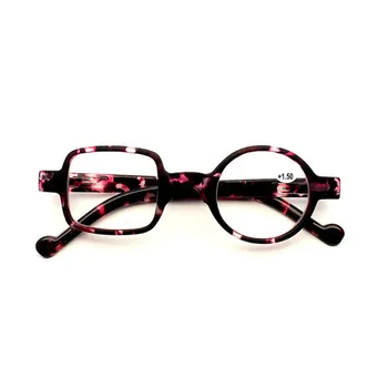 6 цвята Ретро Асиметрични Мъжки И Дамски Очила За Четене Кръгли Квадратни Очила За Далекогледство Power 0 +1.0+1.50+2.0+2.5~+3.5