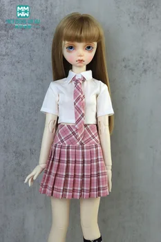 BJD стоп-моушън облекло 1/4 1/3 гъвкави сферични кукла училищни униформи пола плиссированная пола, риза с къс ръкав