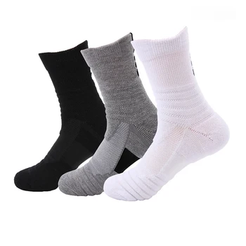 Brothock Мъжки спортни чорапи до коляното за бадминтон, бягане на открито, луксозни чорапи до средата на прасците, Теглене на нескользящие баскетболни чорапи на едро
