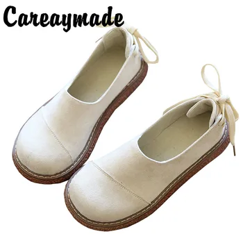 Careaymade-Mori/ дамски обувки с кръгло бомбе в РЕТРО стил на дебела подметка, есенна удобни ежедневни обувки от просто увеличаване, които размерът на