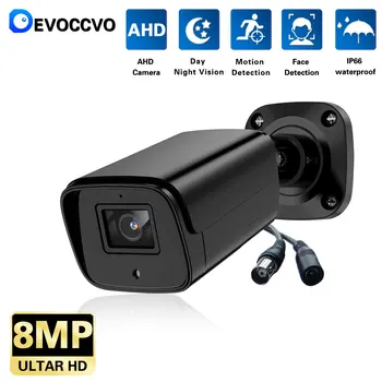 Devoccvo AHD 8MP 5MP Аналогова Камера за видео наблюдение с Висока резолюция 8MP AHD IP66 Водоустойчива Камера Видеонаблюдение За сигурност на закрито/На открито Cam