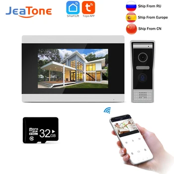 Jeatone Сензорен Екран IP видео домофон Система на Hristo Интелигентен Контрол на Достъпа Звънец WiFi Вратата, Шпионка