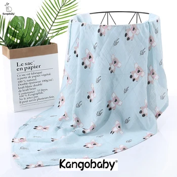 Kangobaby #Моят мека Живота на # Сладко Модно многоцветное Детско Муслиновое пеленальное Одеяло, Дышащее приключи и за Новородени, Кърпи за баня, Детско одеало
