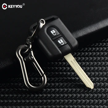 KEYYOU Корпус Дистанционно Ключ за Nissan Pathfinder Qashqai Micra Navara Almera Note 05-14 Взаимозаменяеми за Носене на Ключодържател 2 Бутона Авто Ключ