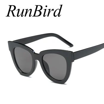 RunBird 2020 Нови Слънчеви Очила Котешко Око Дамска Мода Лято Океана Цвят Стил Слънчеви Очила Дамски Oculos UV400 1046R