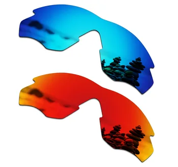 SmartVLT 2 БР Поляризирани Слънчеви Очила Сменяеми Лещи за Oakley M2 Ice Blue и Fire Red