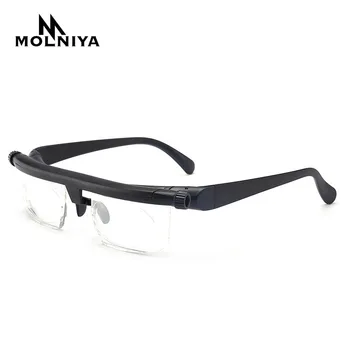 TR90 Очила с регулируем обектив фокус от -3 до + 6 диоптър, Очила за късогледство, Очила за Четене, слънчеви Очила за Четене с Регулируемо фокусно разстояние