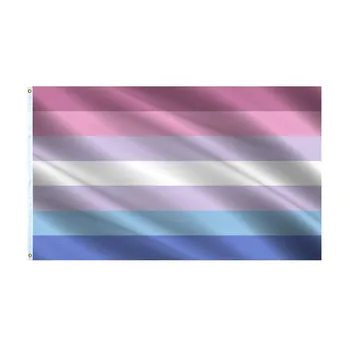 Xingying 3x5 фута 60x90 см 90x150 смбигендерный Флаг Гордост Bee Пол ЛГБТ Сив Трансгендерный ЛГБТК Знамена на Дъгата
