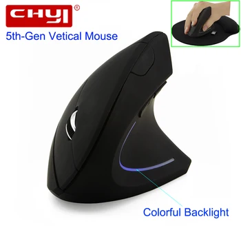 Безжична Едностранна Детска Мишка USB Ергономична Вертикална Мишката 2,4 G Оптична Pro Gamer Мишката Офис Mause С Подсветка За Лаптоп