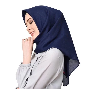 Високо качество на Малайзия Женски Шал-Хиджаб, Обикновен Памук Шал Оверсайз, Квадратен Шал, Мюсюлмански Шалове и Тайна, Hijabs, Шалове, Femme
