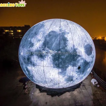 Гигантски въздушен балон на Планетата, на Луната украса на смърт чрез обесване осветление LED раздувной с воздуходувкой за рекламирате събитие