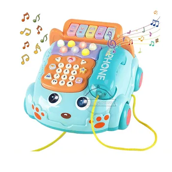 Детски играчки 0-12 месеца Монтесори Музикално Пиано Телефон Играчки За Малки Момиченца 13-24 Месеца Мобилен Телефон Играчки За Деца от 2 до 4 години