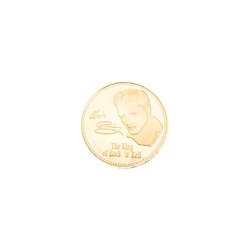 Елвис Пресли Сребърна златна възпоменателна монета Елвис Пресли 1935-1977 Крал Н-рок енд рол