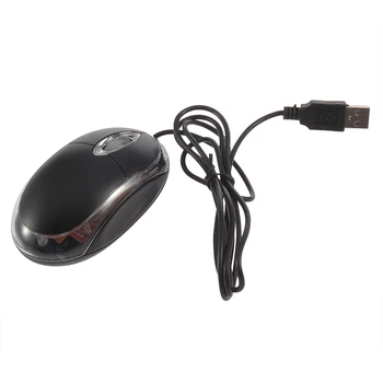 Ергономичен Дизайн USB Оптична Проводна Детска Мишката Maus Gamer LED За Лаптоп DELL, ASUS Компютър Черен