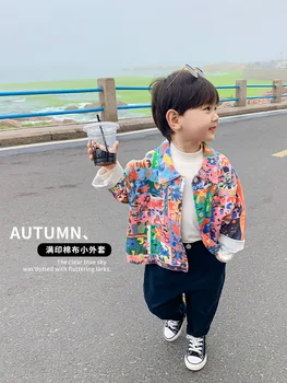 Есенни палта за момичета, детски ежедневното в корейски стил, Новост 2022 г., детски есента Тънък Топ, детска пролетно-есенна мода