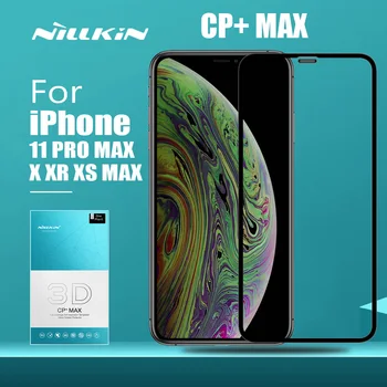 за iPhone 11 Pro Max Стъкло Nillkin 3D CP + Max Пълно Покритие от Закалено Стъкло Защитно Фолио за екран за iPhone XS Max XR X 8 7 Plus на Стъкло