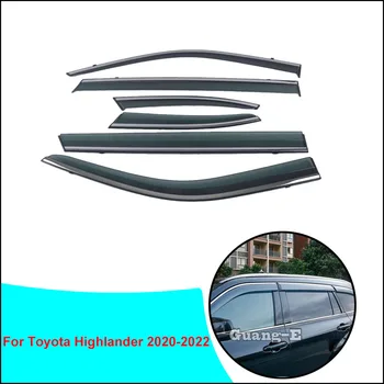 За Toyota Highlander 2020 2021 2022 Автомобилен Стайлинг Нож Лампа Пластмасово Стъкло Вятърна Козирка За Защита От Дъжд/Слънце Вентилационни Детайли Рамка На Предния Капак
