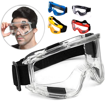Защитни Очила със защита От замъгляване, спрей, Прахозащитен, Ветроупорен, Работни, Лабораторни Очила за Защита на Очите Защитни Очила за Изследвания, Прозрачни лещи