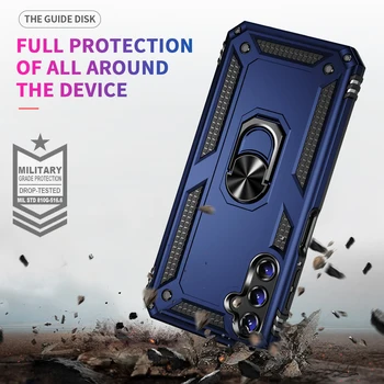 Калъф за мобилен телефон с магнитен пръстен-притежател за Samsung Galaxy A14 A 14 5G A52S A52 а a53 A33 A73 A13 в а23, Трайни Защитни капаци