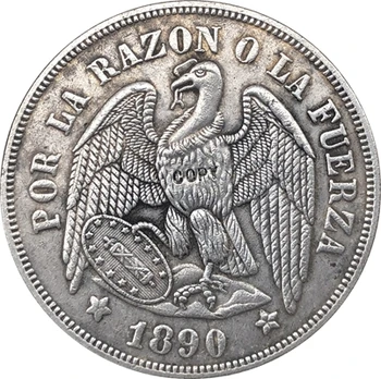 Копие монети Чили ПЕСО на ООН 1881 г., Копие