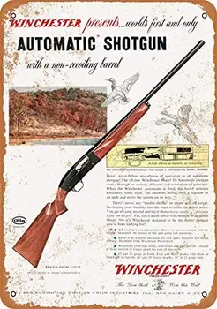 Лидице знак 1954 Уинчестър Първата в света автоматична пушка Ретро метален знак