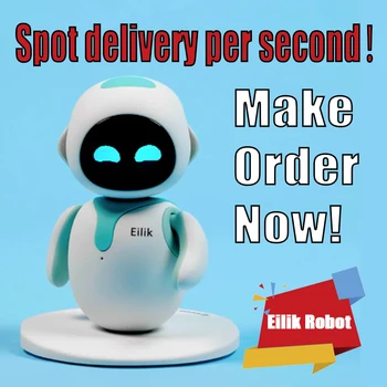 На разположение незабавно доставкадля Eilik Емо Робот Играчка Сладък Умен Компаньон Домашен Любимец Робот Коледни Подаръци