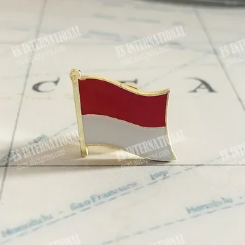 Национален Флаг На Монако Игли За Ревери Crystal Епоксидни Метална Емайл Икона Боя Брошка Спомен Костюм Самоличността На Сувенири