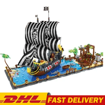 Нови Творчески Идеи На Плячка Серия Bay Тухли Пиратски Кораб Комплект Модел Градивните Елементи На Образователни Детски Играчки За Коледни Подаръци Платноходка