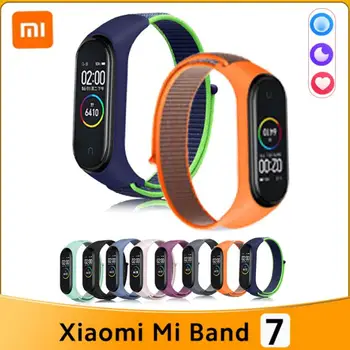 Оригинален смарт гривна Xiaomi Mi Band 7, 12 цвята, Водоустойчив Фитнес тракер, AMOLED, Измерване нивото на кислород в кръвта, Bluetooth 2022