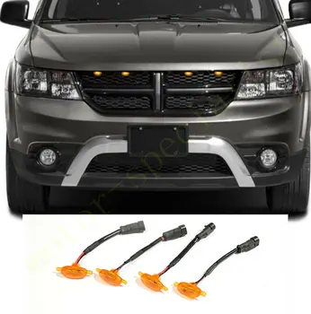 Подходящ За Dodge Journey 2009-2020 Led решетка на предната броня на Автомобила Led Жълта Лампа Raptor Style Light Kit Decor W/Скорост на кабели