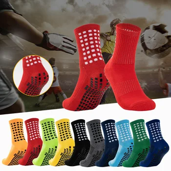 Футболни Спортни Памучни Спортни Чорапи Със Състезателни Нескользящие Чорапи Мъжки Вело Дишащи Футболни Чорапи Със Средна Височина
