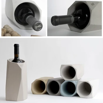 Цимент силиконова форма на капачката на бутилка вино мухъл кофа за съхранение на червено вино силиконова форма за бетонни битови барсупплиес ваза мухъл