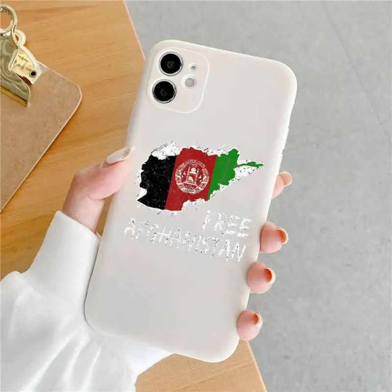 Афганистанският Знаме на Афганистан Калъф За Телефон Карамел Цвят за iPhone 6 7 8 11 12 13 s mini pro X XR XS MAX Plus Изображение 5